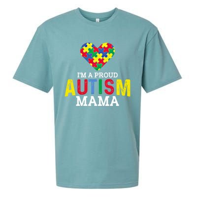 IM A Proud Autism Mama Autism Awareness Family Gift Sueded Cloud Jersey T-Shirt