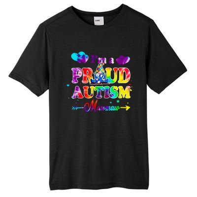 I'm A Proud Autism Mawmaw Tie Dye Gnome Gift Tall Fusion ChromaSoft Performance T-Shirt