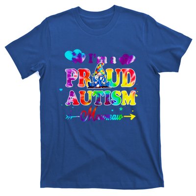 I'm A Proud Autism Mawmaw Tie Dye Gnome Gift T-Shirt