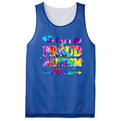 I'm A Proud Autism Mawmaw Tie Dye Gnome Gift Mesh Reversible Basketball Jersey Tank