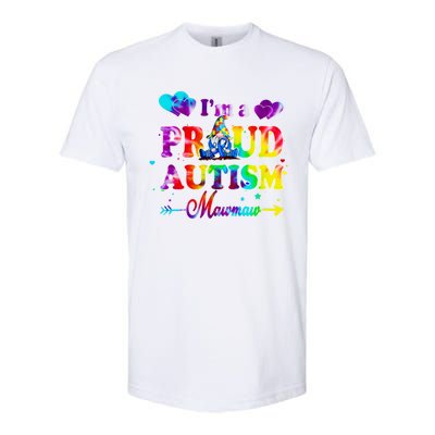 I'm A Proud Autism Mawmaw Tie Dye Gnome Gift Softstyle CVC T-Shirt