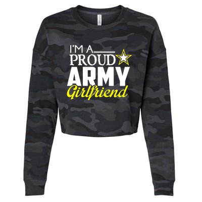 I'm A Proud Army Friend Design Military Friend Gift Cropped Pullover Crew