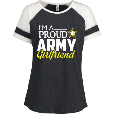 I'm A Proud Army Friend Design Military Friend Gift Enza Ladies Jersey Colorblock Tee