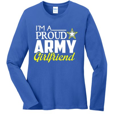 I'm A Proud Army Friend Design Military Friend Gift Ladies Long Sleeve Shirt