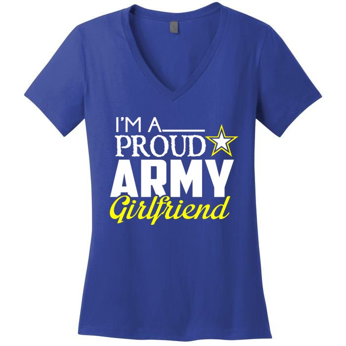 I'm A Proud Army Friend Design Military Friend Gift Women's V-Neck T-Shirt