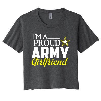 I'm A Proud Army Friend Design Military Friend Gift Women's Crop Top Tee