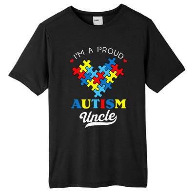 I'm A Proud Autism Uncle Autism Awareness Autistic Nephew Tall Fusion ChromaSoft Performance T-Shirt