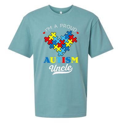 I'm A Proud Autism Uncle Autism Awareness Autistic Nephew Sueded Cloud Jersey T-Shirt