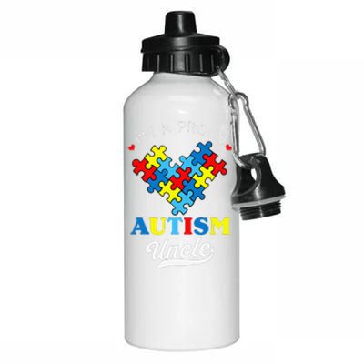 I'm A Proud Autism Uncle Autism Awareness Autistic Nephew Aluminum Water Bottle