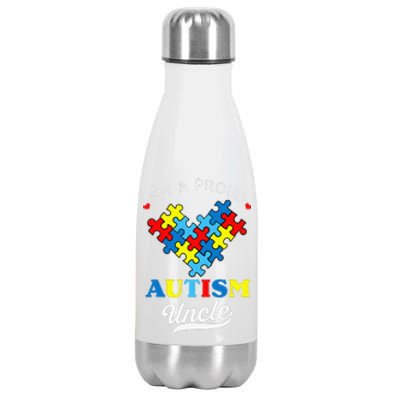 I'm A Proud Autism Uncle Autism Awareness Autistic Nephew Stainless Steel Insulated Water Bottle