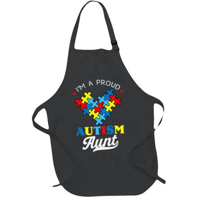 I'm A Proud Autism Aunt Autism Awareness Heart Niece Nephew Apron