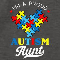 I'm A Proud Autism Aunt Autism Awareness Heart Niece Nephew Vector Backpack