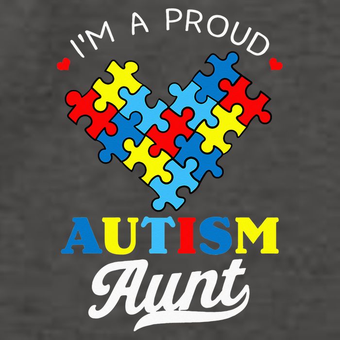 I'm A Proud Autism Aunt Autism Awareness Heart Niece Nephew Vector Backpack