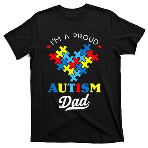 I'm A Proud Autism Dad Autism Awareness Father Autistic Son T-Shirt