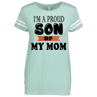 I'm A Proud Son Of My Mom Gift Enza Ladies Jersey Football T-Shirt