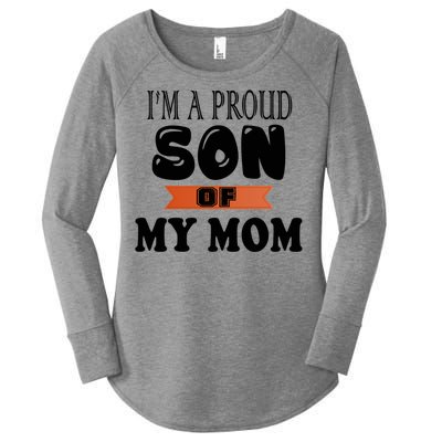 I'm A Proud Son Of My Mom Gift Women's Perfect Tri Tunic Long Sleeve Shirt