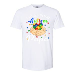 I'm A Proud Autism Papa Autism Awareness Autistic Gift Softstyle CVC T-Shirt