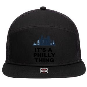 It's A Philly Thing White 7 Panel Mesh Trucker Snapback Hat