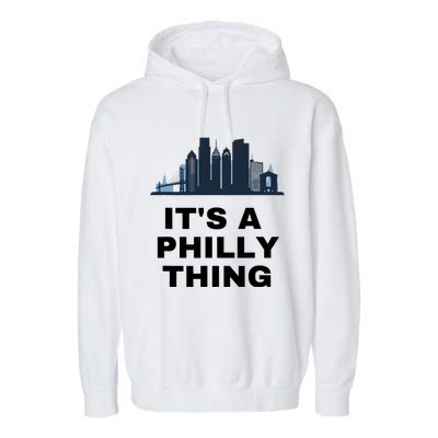 It's A Philly Thing White Garment-Dyed Fleece Hoodie