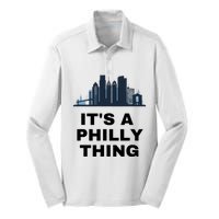 It's A Philly Thing White Silk Touch Performance Long Sleeve Polo