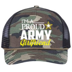 I'm A Proud Army Friend Design Military Friend Gift Retro Rope Trucker Hat Cap