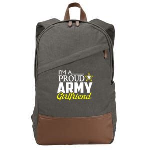 I'm A Proud Army Friend Design Military Friend Gift Cotton Canvas Backpack