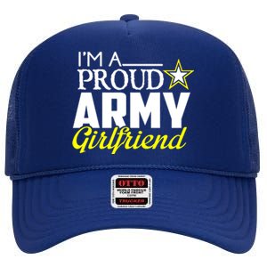 I'm A Proud Army Friend Design Military Friend Gift High Crown Mesh Back Trucker Hat