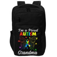 I'm A Proud Autism Grandma Puzzle Ribbon Butterfly Awareness Impact Tech Backpack