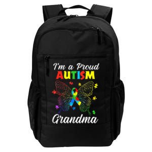 I'm A Proud Autism Grandma Puzzle Ribbon Butterfly Awareness Daily Commute Backpack