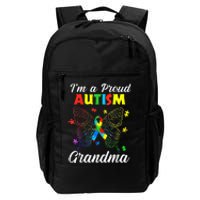 I'm A Proud Autism Grandma Puzzle Ribbon Butterfly Awareness Daily Commute Backpack