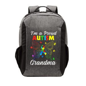 I'm A Proud Autism Grandma Puzzle Ribbon Butterfly Awareness Vector Backpack