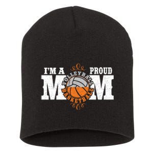 I'm a Proud Basketball Volleyball Mom - Combined Sports Short Acrylic Beanie