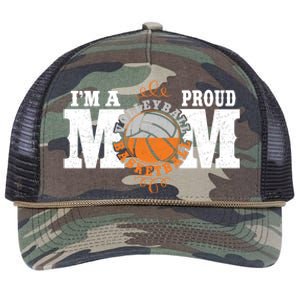 I'm a Proud Basketball Volleyball Mom - Combined Sports Retro Rope Trucker Hat Cap