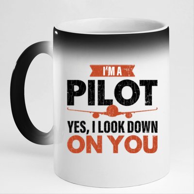 Im A Pilot Funny Dad Graphic For Father’s Day Gift 11oz Black Color Changing Mug