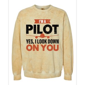 Im A Pilot Funny Dad Graphic For Father’s Day Gift Colorblast Crewneck Sweatshirt