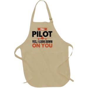 Im A Pilot Funny Dad Graphic For Father’s Day Gift Full-Length Apron With Pockets