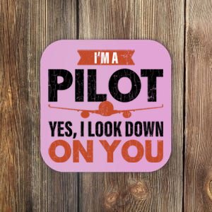 Im A Pilot Funny Dad Graphic For Father’s Day Gift Coaster