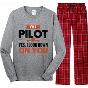 Im A Pilot Funny Dad Graphic For Father’s Day Gift Long Sleeve Pajama Set