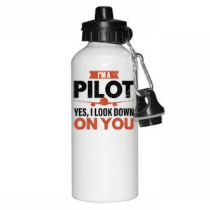 Im A Pilot Funny Dad Graphic For Father’s Day Gift Aluminum Water Bottle