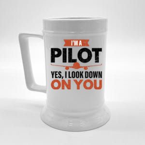 Im A Pilot Funny Dad Graphic For Father’s Day Gift Beer Stein