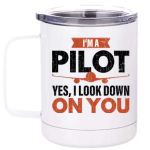 Im A Pilot Funny Dad Graphic For Father’s Day Gift 12 oz Stainless Steel Tumbler Cup