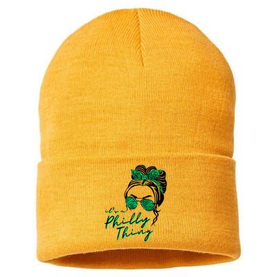 IT'S A PHILLY THING | Its A Philadelphia Thing | It's A Philly Thing Girl Bun Sustainable Knit Beanie