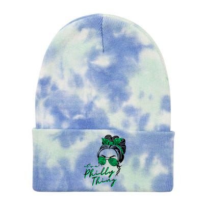 IT'S A PHILLY THING | Its A Philadelphia Thing | It's A Philly Thing Girl Bun Tie Dye 12in Knit Beanie