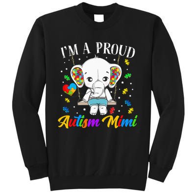 I'm A Proud Autism Mimi Cute Elephant Puzzle Piece Sweatshirt