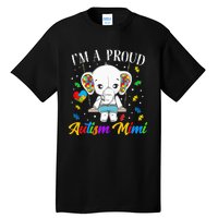 I'm A Proud Autism Mimi Cute Elephant Puzzle Piece Tall T-Shirt