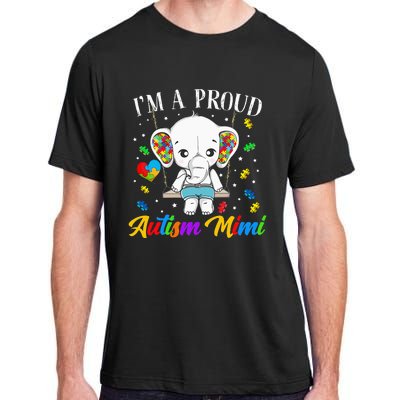 I'm A Proud Autism Mimi Cute Elephant Puzzle Piece Adult ChromaSoft Performance T-Shirt