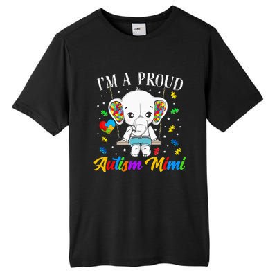 I'm A Proud Autism Mimi Cute Elephant Puzzle Piece Tall Fusion ChromaSoft Performance T-Shirt