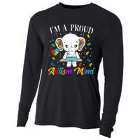 I'm A Proud Autism Mimi Cute Elephant Puzzle Piece Cooling Performance Long Sleeve Crew