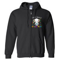 I'm A Proud Autism Mimi Cute Elephant Puzzle Piece Full Zip Hoodie