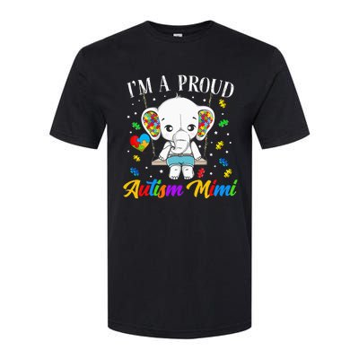 I'm A Proud Autism Mimi Cute Elephant Puzzle Piece Softstyle CVC T-Shirt